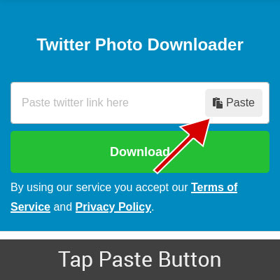 Tap on the Paste button